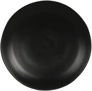 CAL-MIL 11" Round Melamine Hand Thrown Plate, Black