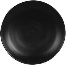 CAL-MIL 11" Round Melamine Hand Thrown Plate, Black