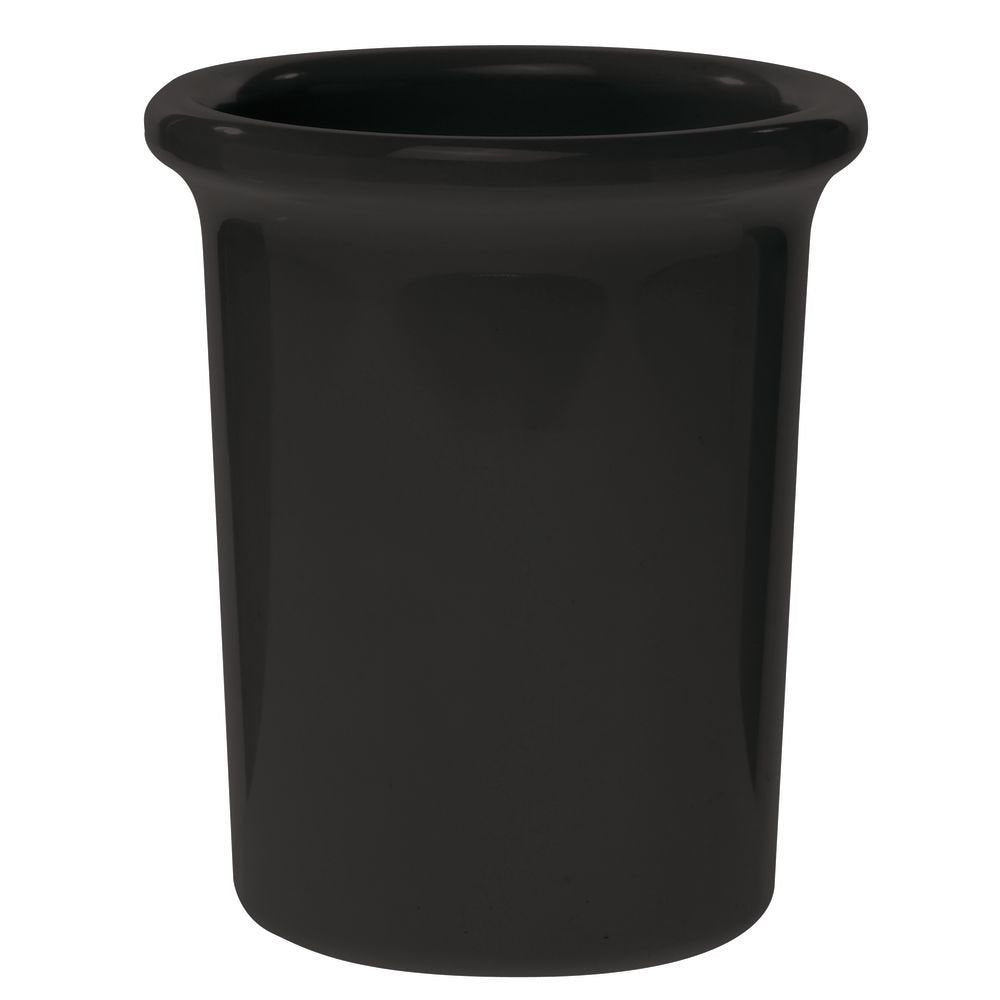 Silverware Cylinder Black Melamine - 4 7/10"Dia x 5 1/2"H by HUBERT – Melamine, Black, Model H0079-BLK