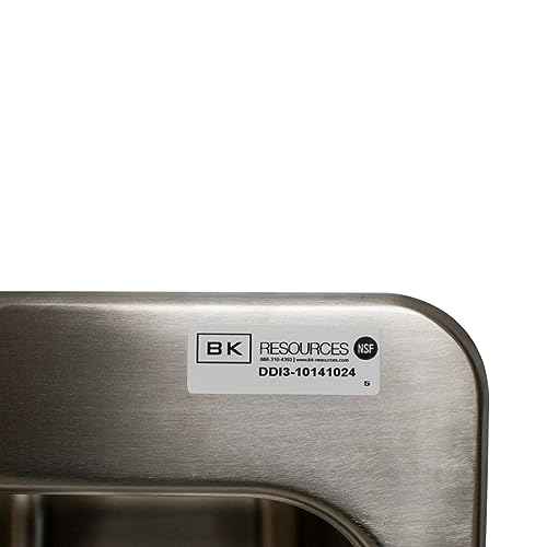 BK Resource W/out Faucet / 10 x 14 x 10 inches / Silver Single Bowl