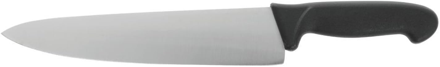 HUBERT Stainless Steel Cook's Knife with Black Polypropylene Handle - 10"L Blade