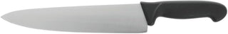 HUBERT Stainless Steel Cook's Knife with Black Polypropylene Handle - 10"L Blade
