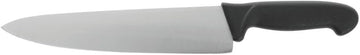 HUBERT Stainless Steel Cook's Knife with Black Polypropylene Handle - 10"L Blade