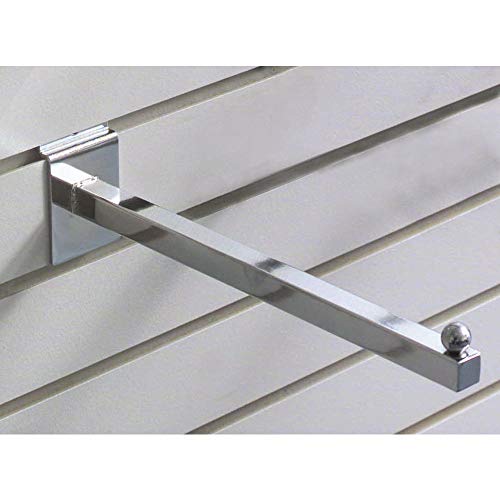 Slatwall Straight Arm Faceout 12" Chrome by Retail Resource – Chrome, Model SSW12