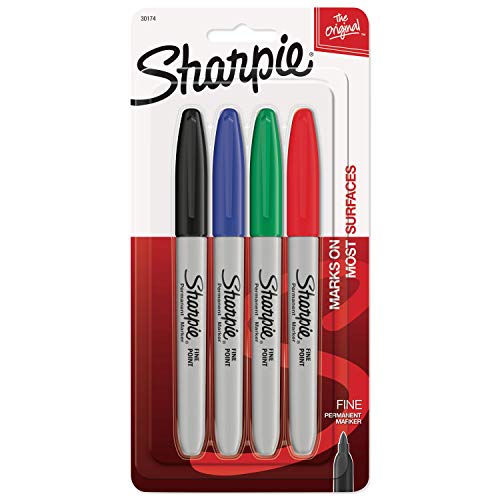 Sharpie 4 Count (Pack of 1) / Assorted Colors / Permanent,Fine Categories