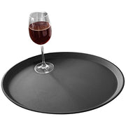 19 in x 23 in Oval Black Camtread Serving Tray by Cambro – Fiberglass, Model 2500CT110