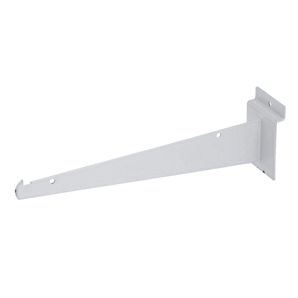 Slatwall Shelf Bracket 10" White by Retail Resource – Metal, White, Model 1707