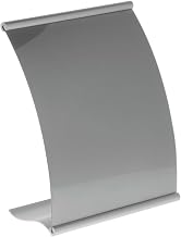 Counter Top Sign Holder Satin Silver Metal Eclipse Style - 8 1/2"L x 4"W x 11"H