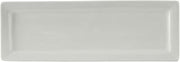 Tuxton China BWH-1603 Plate, 16" x 5-1/2" x 1-1/8" H, Rectangular, Medium Rim, Microwave and Dishwasher Safe, Oven Proof, Fully Vitrified, Ceramic, DuraTux, White, Pack of 12