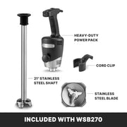 Waring 21" Shaft / Stainless Steel / Immersion Blenders Countertop Blenders