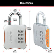 Master Lock Resettable Combination / 1 Pack / Gold Combination Padlocks