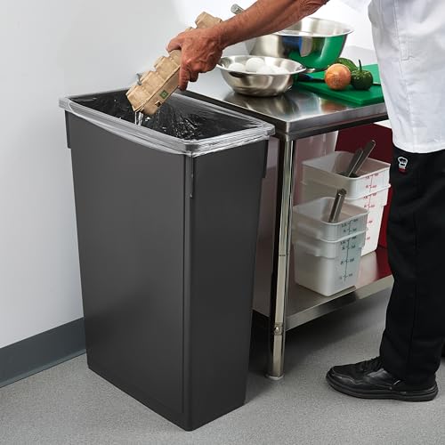 Winco Can / Black / 23 Gallon Trash, Recycling & Compost