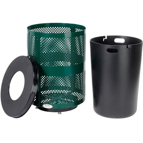 Global Industrial Green / Industrial / 36.0 gallons Outdoor Trash Cans