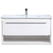 Elegant Decor 36" - Single / Brushed Nickel,white / Modern Bathroom Vanities