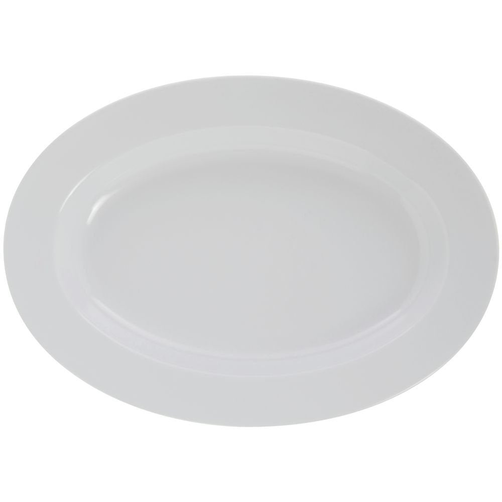 G.E.T. White 17" x 12" Oval Platter by Milano – Large, Melamine, White, Model ML-14-W