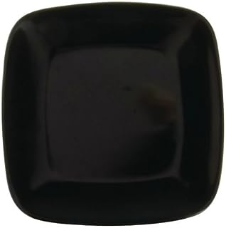 Elite Global Solutions D7SQR-B Square Plate Black Melamine 7"L x 7"W x 3/4"H