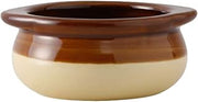 Tuxton China B6S-1003 Onion Soup Crock, 10 oz., 4-5/8" x 4-1/4" x 2-1/4"H, Microwave and Dishwasher Safe, Oven Proof, Fully Vitrified, Ceramic, DuraTux, Two Tone, Pack of 12