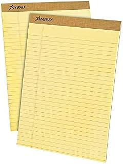 ESSELTE CORPORATION AMPAD PERFORATED CANARY 8 1/2 X (Set of 3)