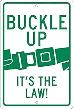 NMC TM135H Aluminum Sign, Buckle Up Its The Law, 063" Thick
