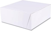 SCT White One-Piece Non-Window Bakery Boxes, Standard, 10 x 10 x 4, White, Paper, 100/Bundle