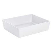 1/2 Size Modular Pan White Melamine - 10"L x 12"W x 3"H by HUBERT – Melamine, White, Model H0224-BWHITE
