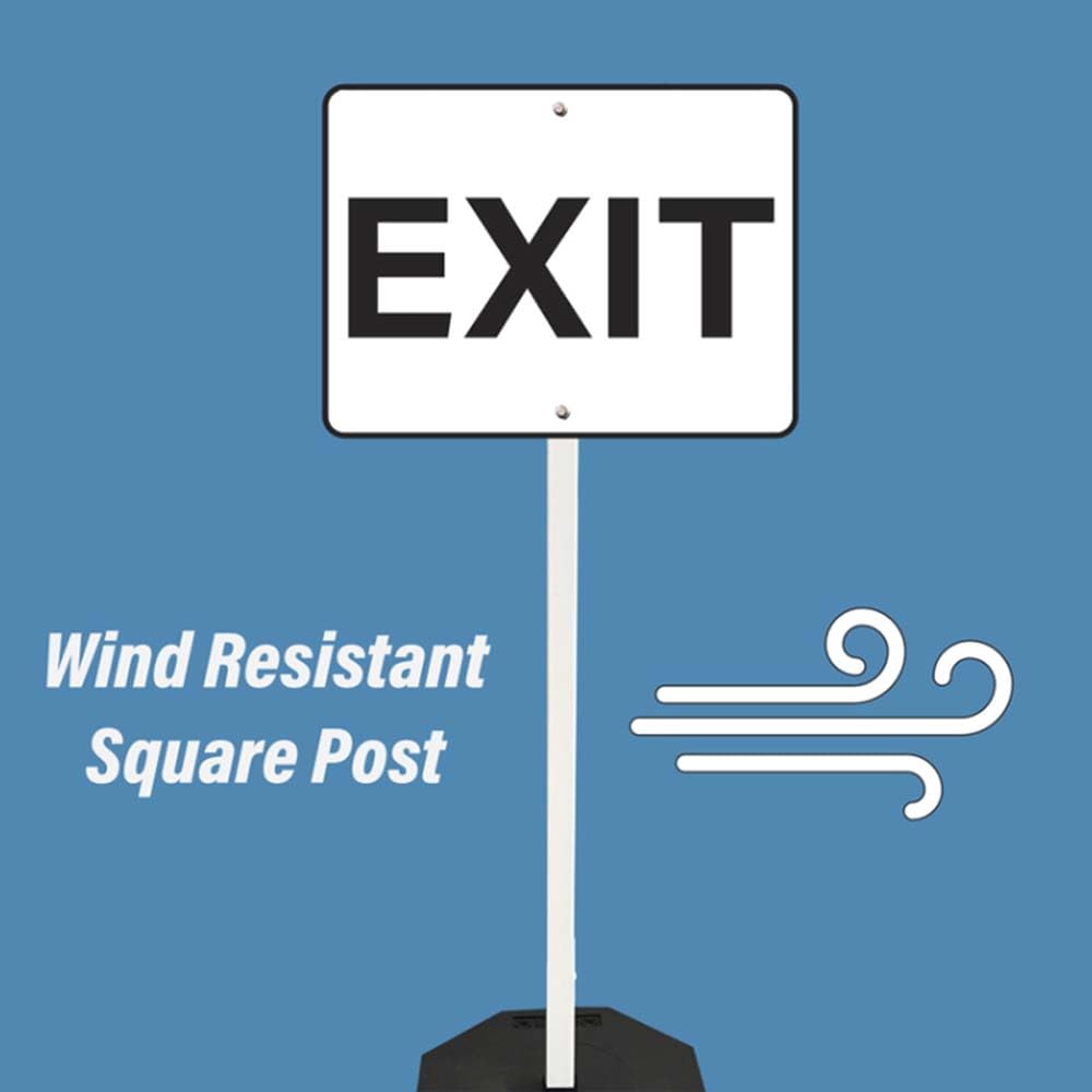 Roll-A-Post Portable Sign Post with 60" Power Post Plastic Signpost by Plasticade – Red