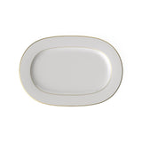 Anmut Gold Oval plate - 16 x 11.25 x 1 inch - White/Gold by Villeroy & Boch – 41CM, Premium Bone Porcelain, White, Model 1046532940