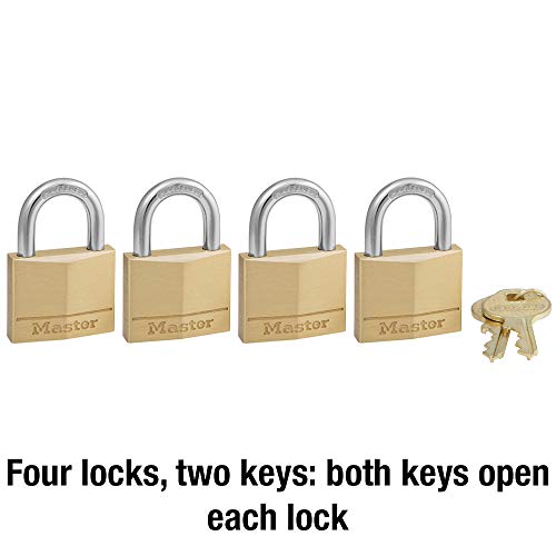 Master Lock 1 / Keyed-Alike / 4 Pack Keyed Padlocks