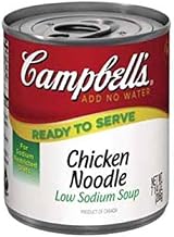Campbells Ready To Serve Low Sodium Chicken Noodle Soup - 7.25 oz. can, 24 per case