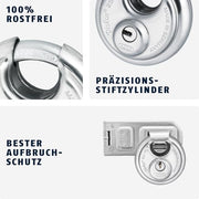 ABUS 90mm / Single / Silver Keyed Padlocks