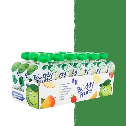 Buddy Fruits Pear & Spinach / 3.2 Ounce (Pack of 18) / 1 Applesauce