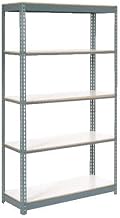 Global Industrial Boltless Extra Heavy Duty Shelving 36" W x 12" D x 60" H, 5 Shelves, 1500 lbs. Cap/Shelf, Gray