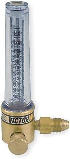 ESAB Victor Technologies 1000-0182 FM-372 Heavy Duty Flow Meter Cylinder Carbon Dioxide/Argon/Helium Regulator with 3 Gas Calibration, 5-40/5-50/20-150 SCFH Flow Range