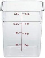Cambro 8SFSCW135 Camwear Polycarbonate Square Food Storage Container, 8 Quart (This does not come with a lid)