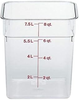 Cambro 8SFSCW135 Camwear Polycarbonate Square Food Storage Container, 8 Quart (This does not come with a lid)