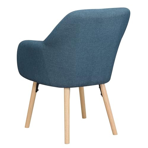 Convenience Concepts Denim Blue Linen / Chair / 25.25"L x 26.75"W x 33.5"H Chairs