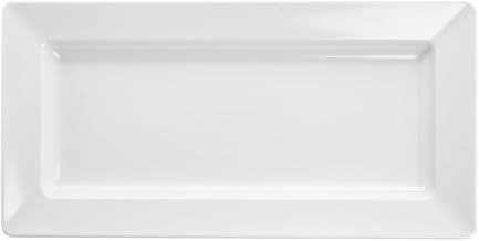 HUBERT Platter Rectangular White Melamine- 17 1/2 L x 8 3/4 W x 1 3/4 H