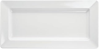 HUBERT Platter Rectangular White Melamine- 17 1/2 L x 8 3/4 W x 1 3/4 H