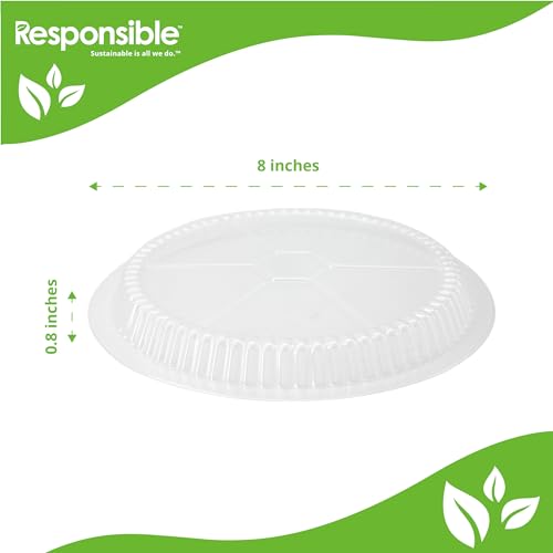 Responsible Products 8 inch Lids (500 Count) / Clear / Casual Disposable Cookware