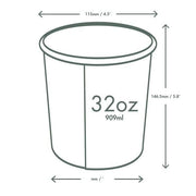 Vegware 32oz / White / Container Food Storage Containers