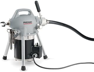 RIDGID 58980 K-50-6 Sectional Drain Cleaning Machine for 3/4" to 4" Drain Lines, with A-30 Cable Kit and A-17-A Adapter, 115V
