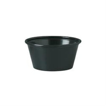 Dart P200BLK 2 oz Black PS Portion Container (Case of 2500)