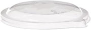 Vegware Compostable Flat Clear Lids, Case of 600, Fits 6-8oz Wide Molded Fiber Coupe Bowls, Cold Food Flat Lids, Plant Based PLA Plastic, Disposable