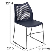 Flash Furniture Navy / Set of 5 / Classic Stacking Chairs