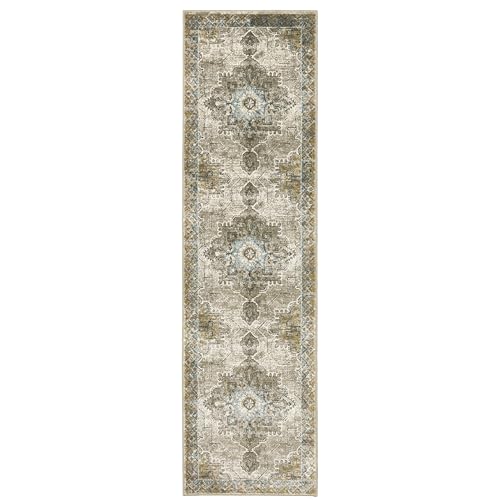 Oriental Weavers 7" x 2'3" (Runner) / Grey / Traditional/Casual Area Rugs