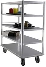 New Age 1450 Queen Mary Banquet Cart with (5) Open Shelves with Push Handles 62"W x 29"D x 66"H, 3000 lbs Capacity