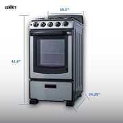 Summit Appliance Black / 2.3 cubic_feet / 1 Freestanding Ranges