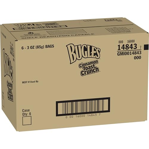 Bugles Cinnamon Toast Crunch / 25.8 Ounce (Pack of 6) / 1 Corn