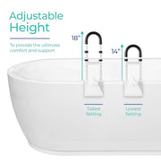 Modern Innovations 4 / 2 Count Pack of 2 / White Bath & Shower Grab Bars