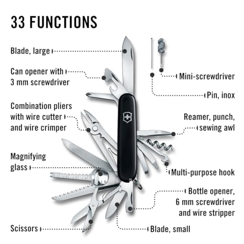 Victorinox Black / SwissChamp / 3.6" Folding Knives